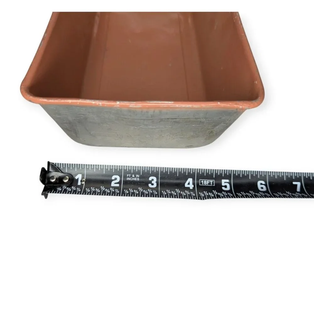 Vintage Bake King Light Terracotta Enameled Aluminum Rectangle Cake Pan